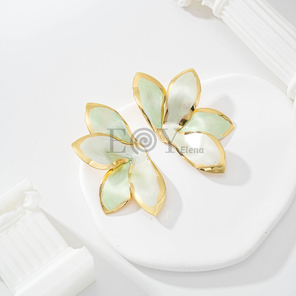 Pendientes Flor Pétalo Esmaltado