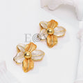 Pendientes flor color