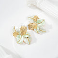 Pendientes Flor Botánica Relieve