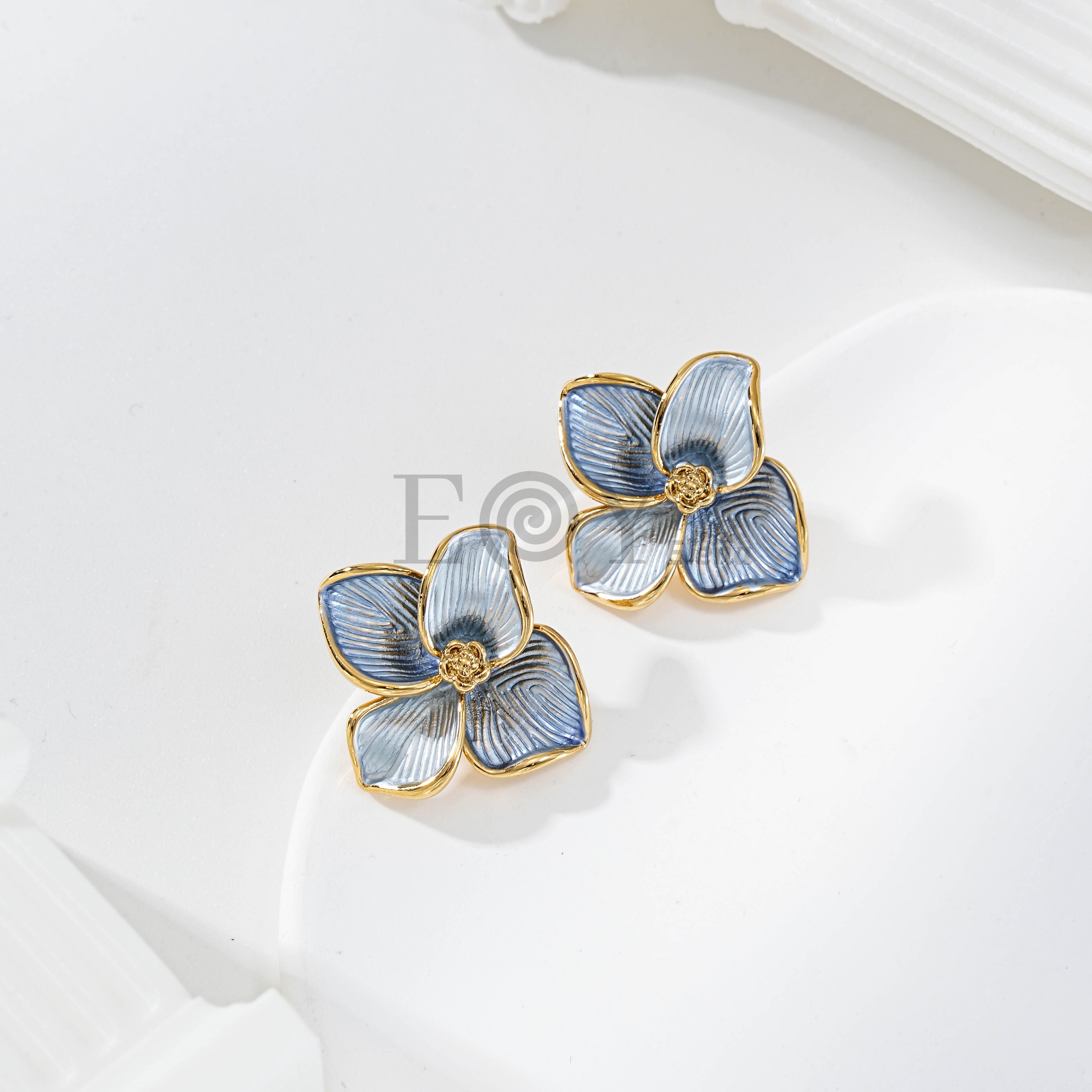 Pendientes Flor Esmaltada Vintage