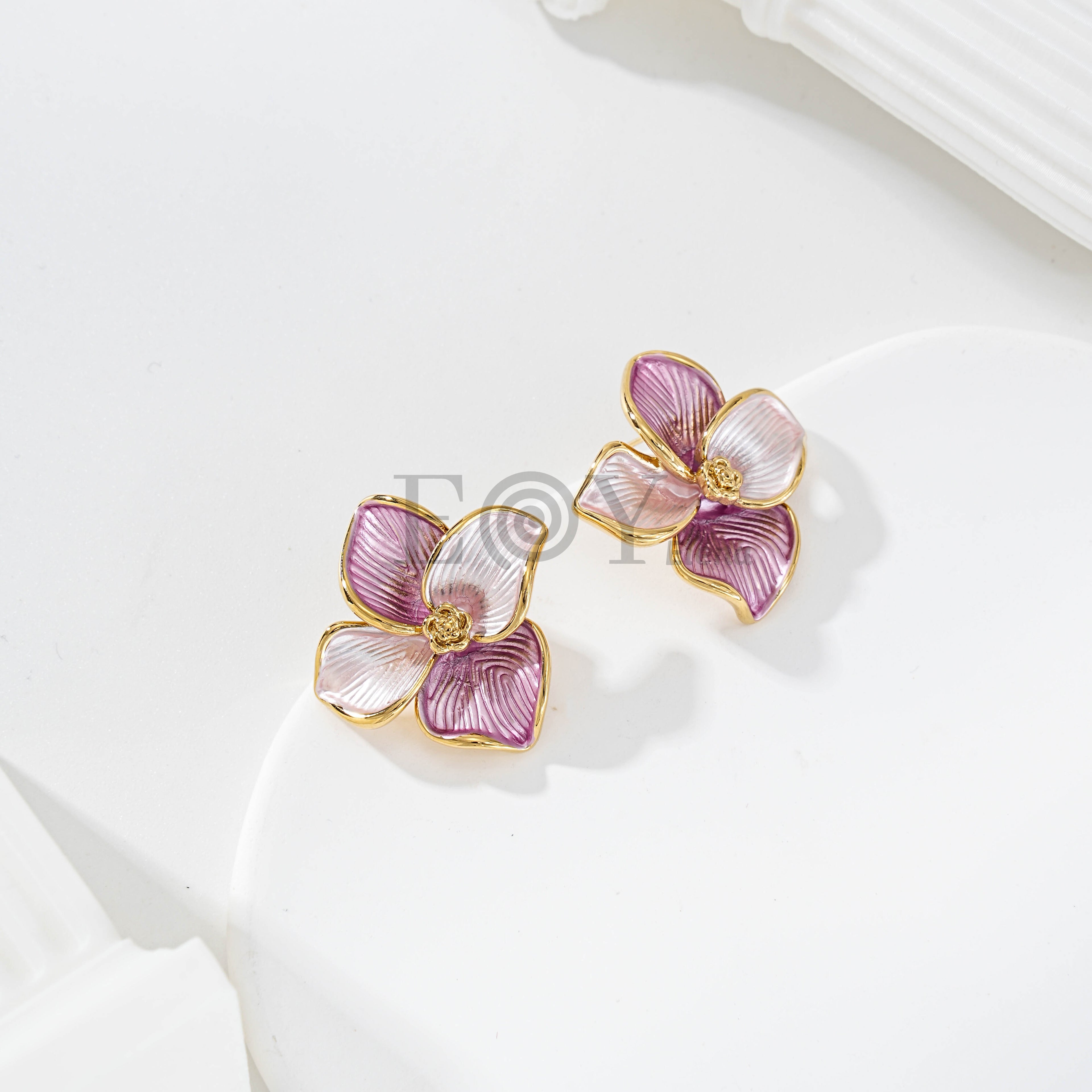 Pendientes Flor Esmaltada Vintage