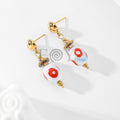 Pendientes con bola y flor