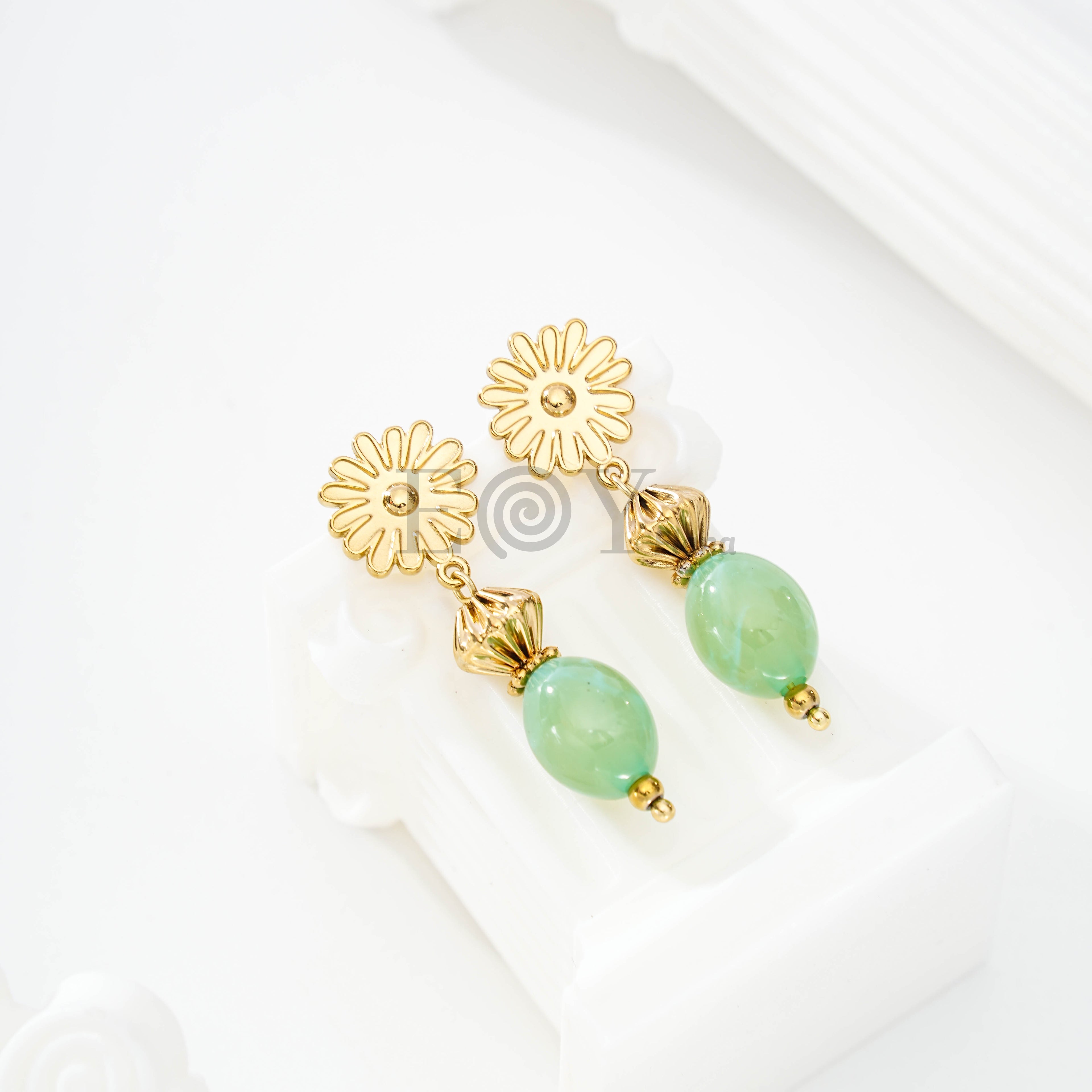 Pendientes Margarita con Cuenta Pastel