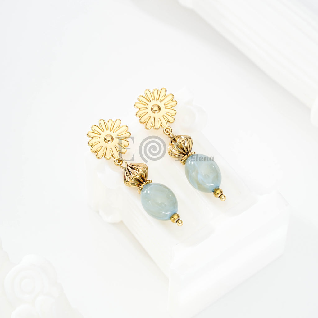 Pendientes Margarita con Cuenta Pastel