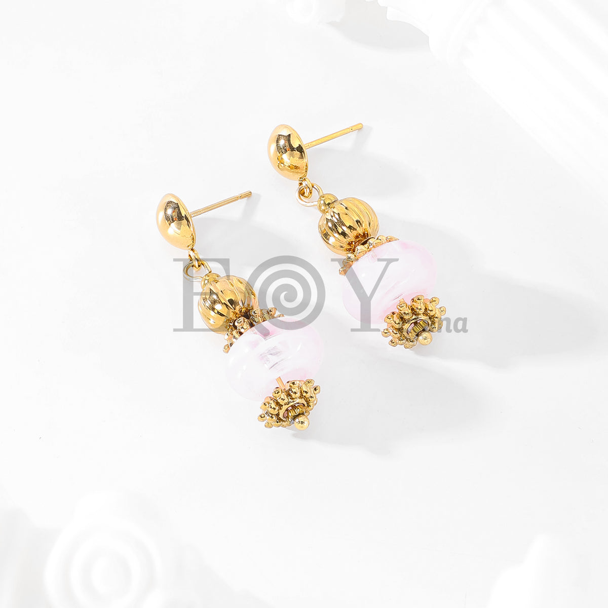 Pendientes chapa y piedra colores