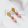 Pendientes chapa sol con piedras