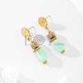 Pendientes chapa y piedra