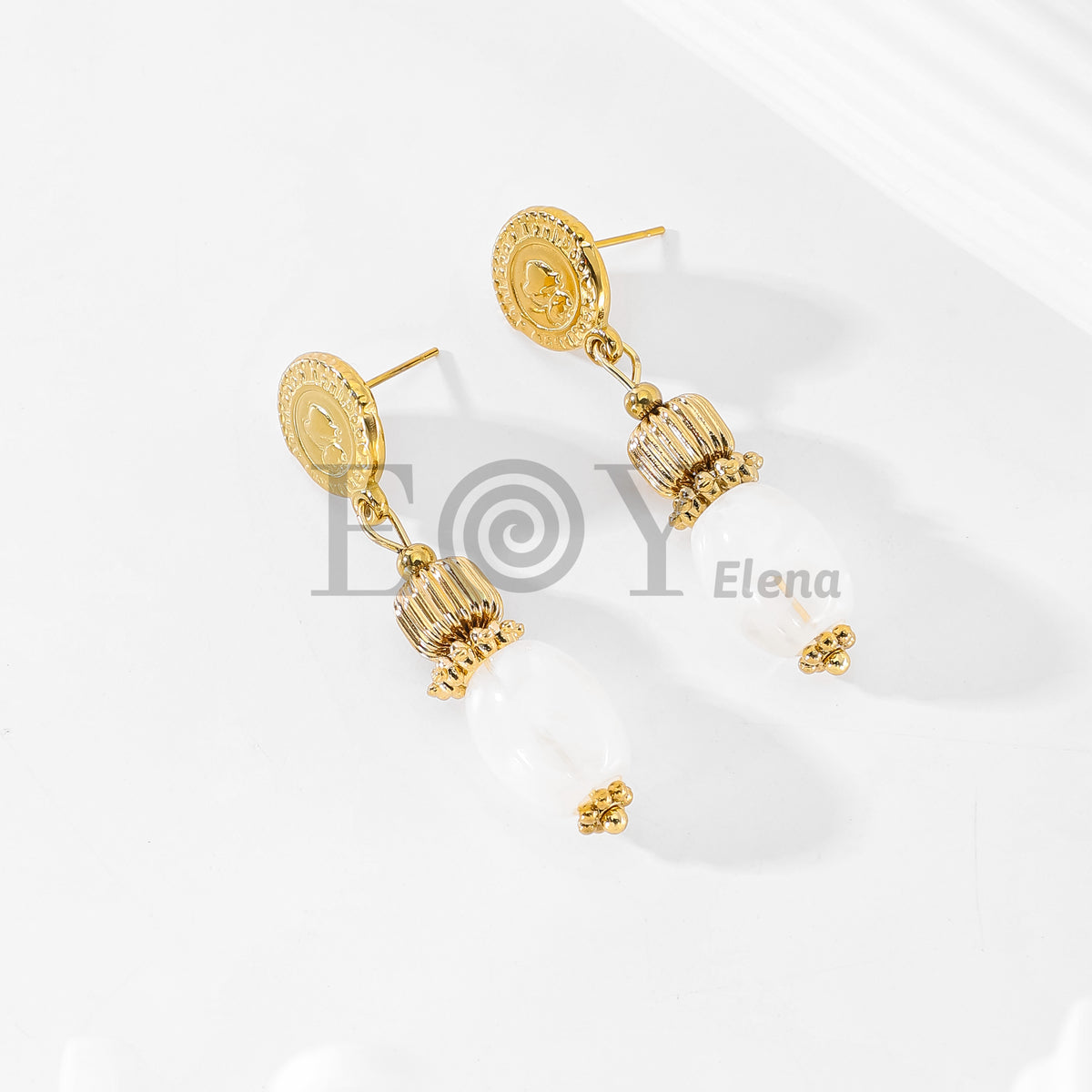 Pendientes chapa y piedra