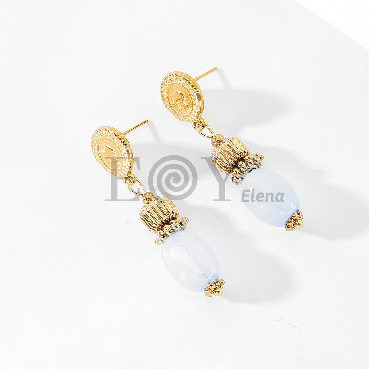 Pendientes chapa y piedra