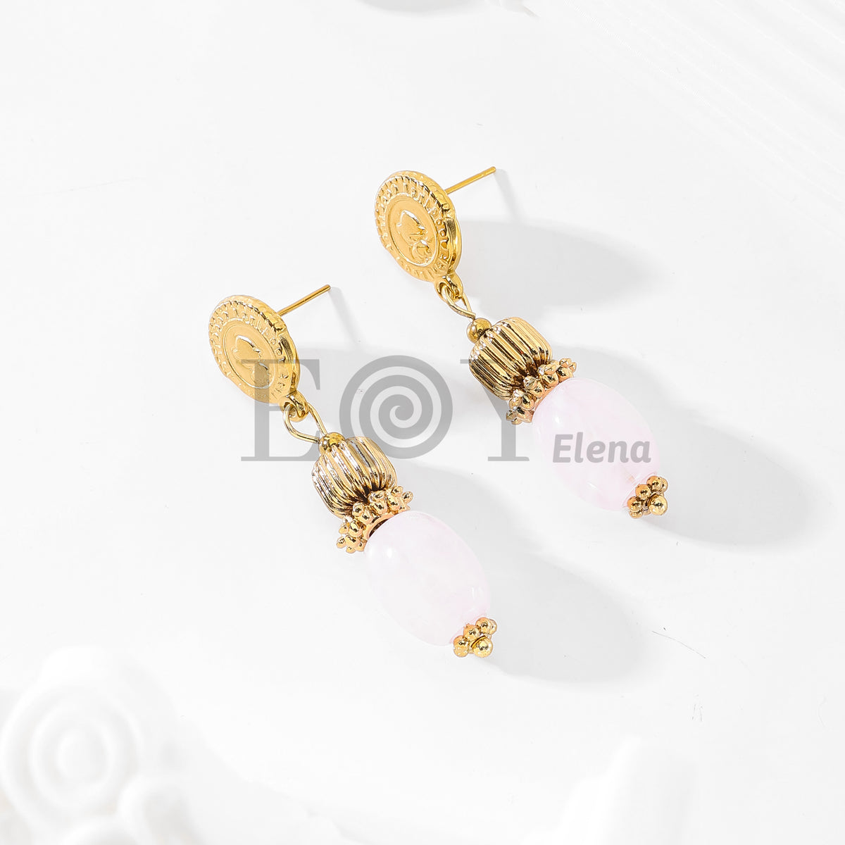 Pendientes chapa y piedra