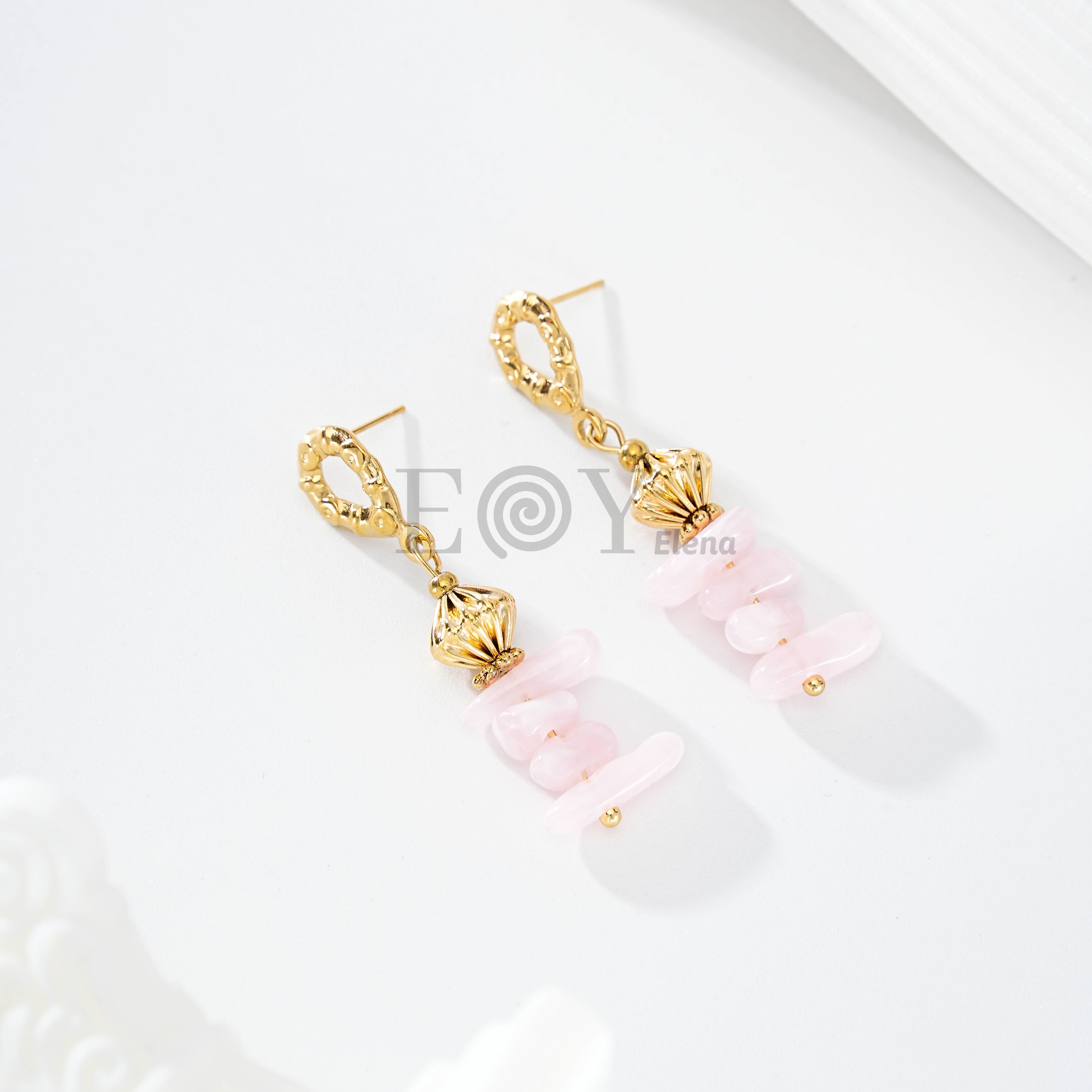 Pendientes Colgantes de Piedras Irregulares