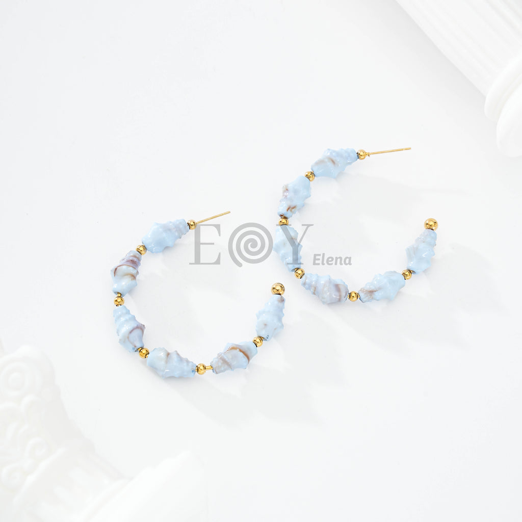 Pendientes Aro con Cuentas Pastel