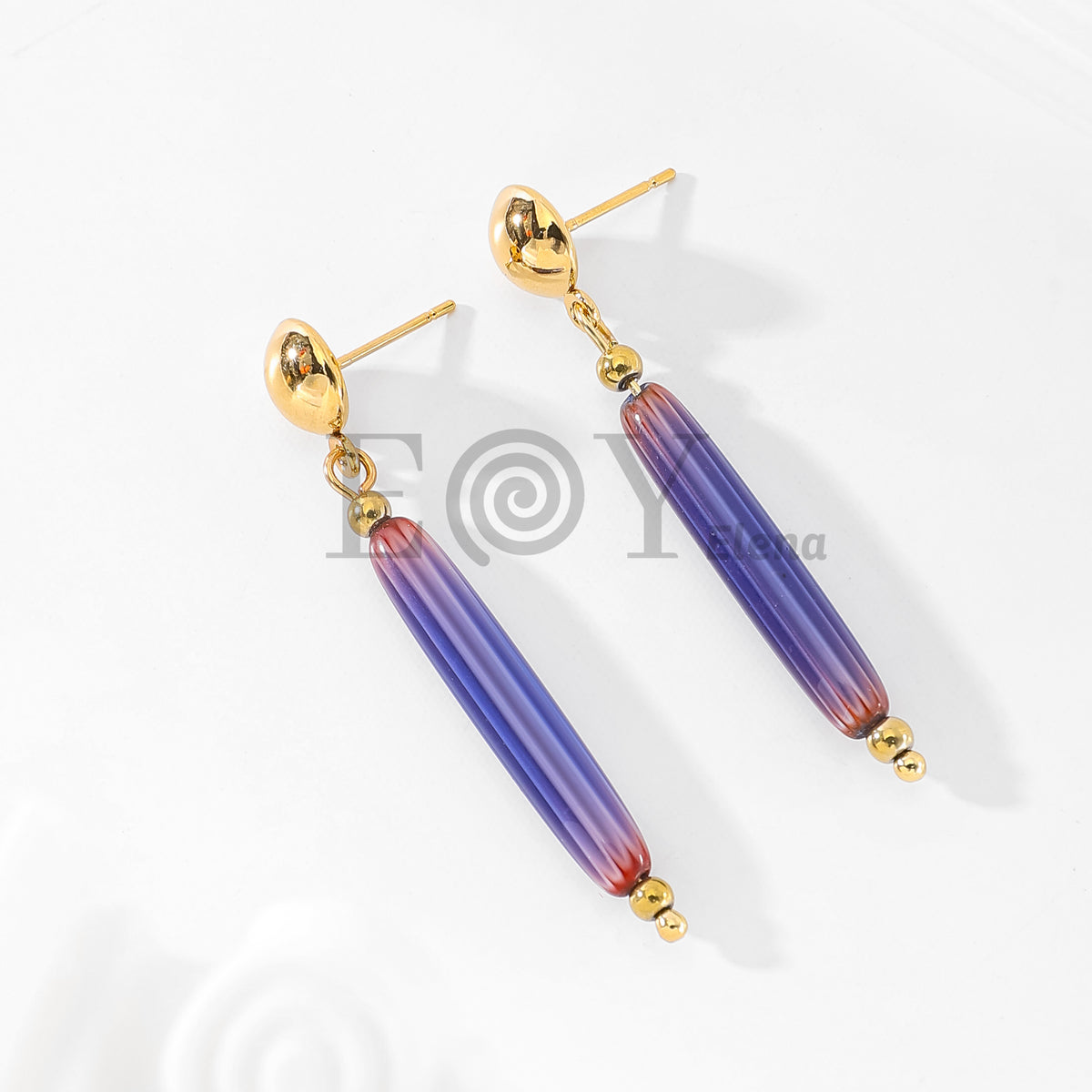 Pendientes con bastón color