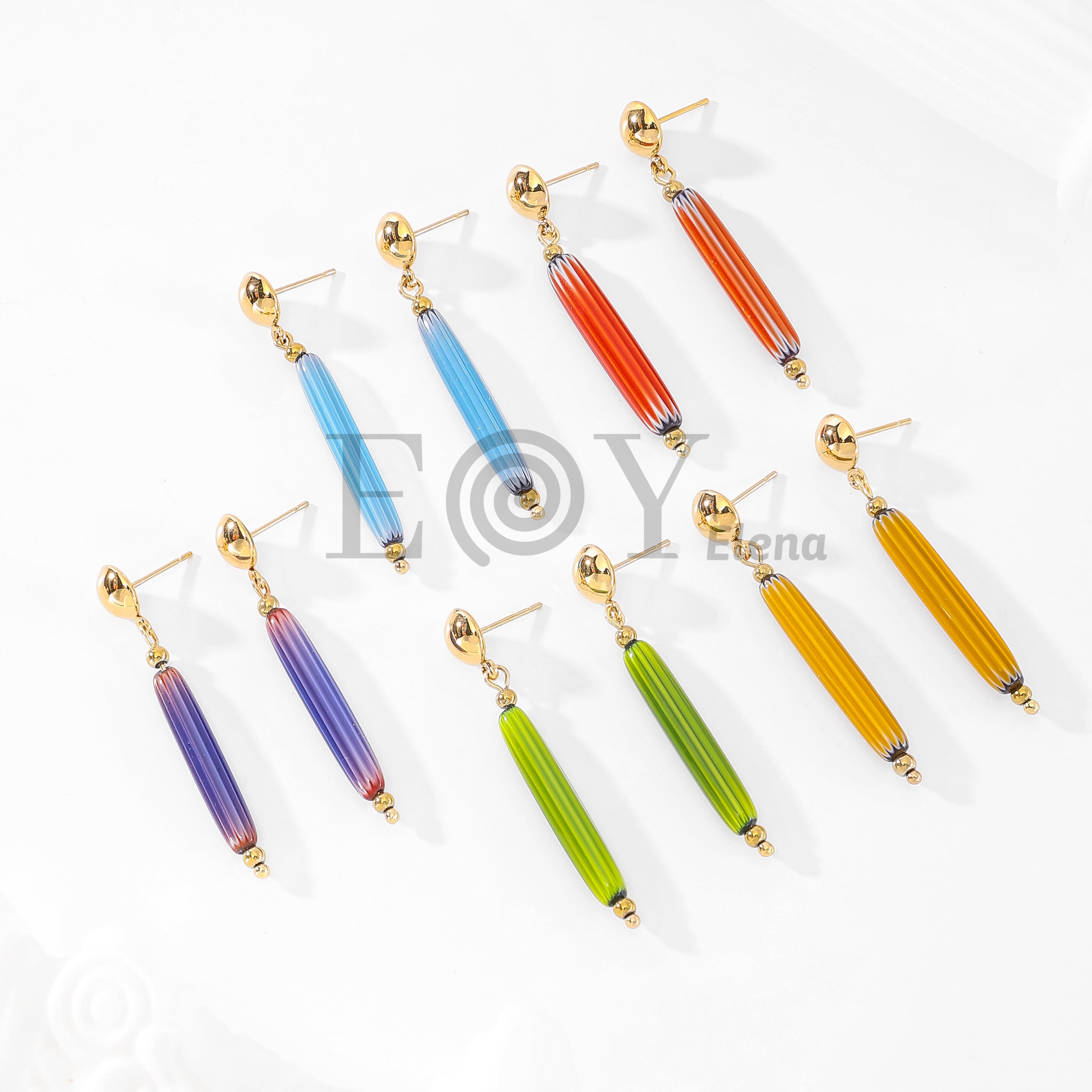 Pendientes con bastón color