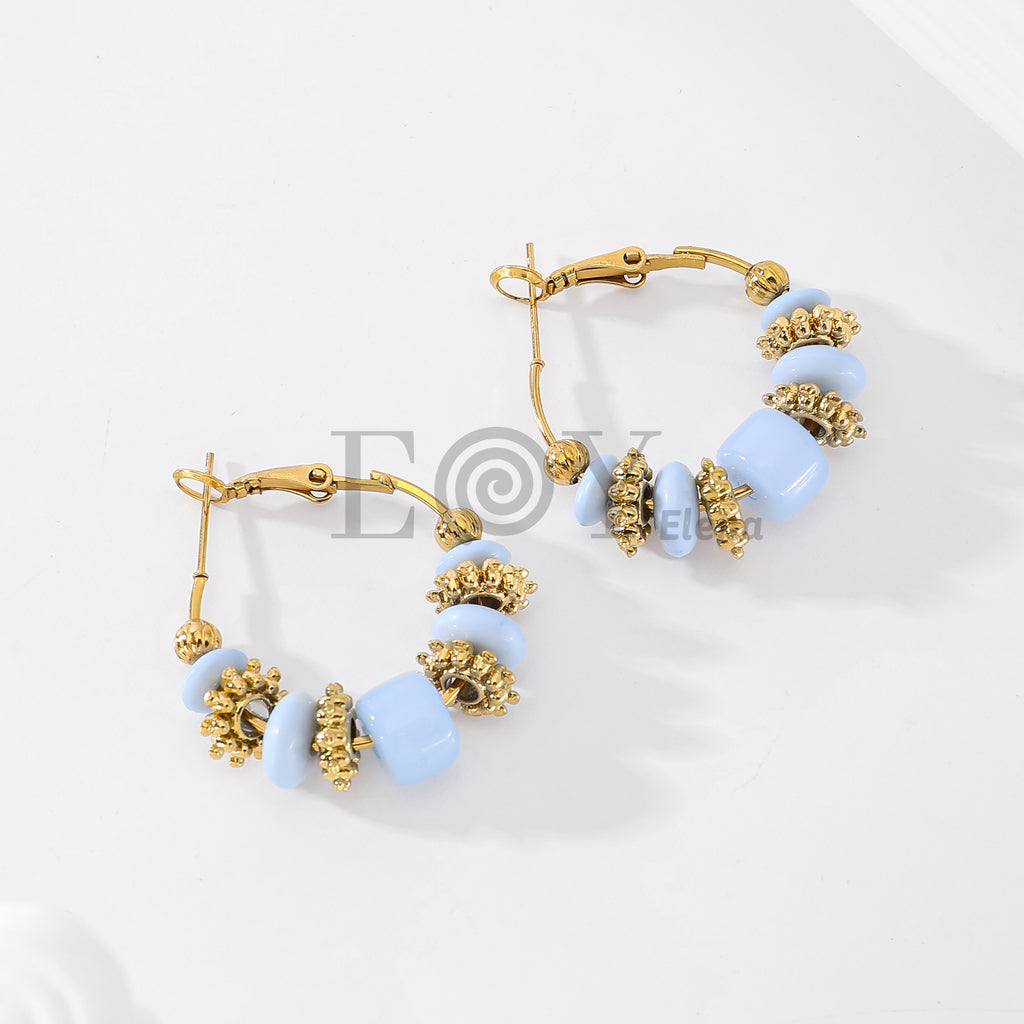 Pendientes de aro piedras