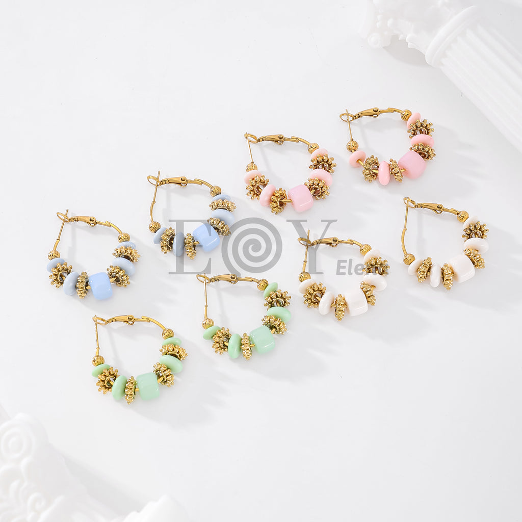 Pendientes de aro piedras