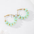 Pendientes de aro piedras colores
