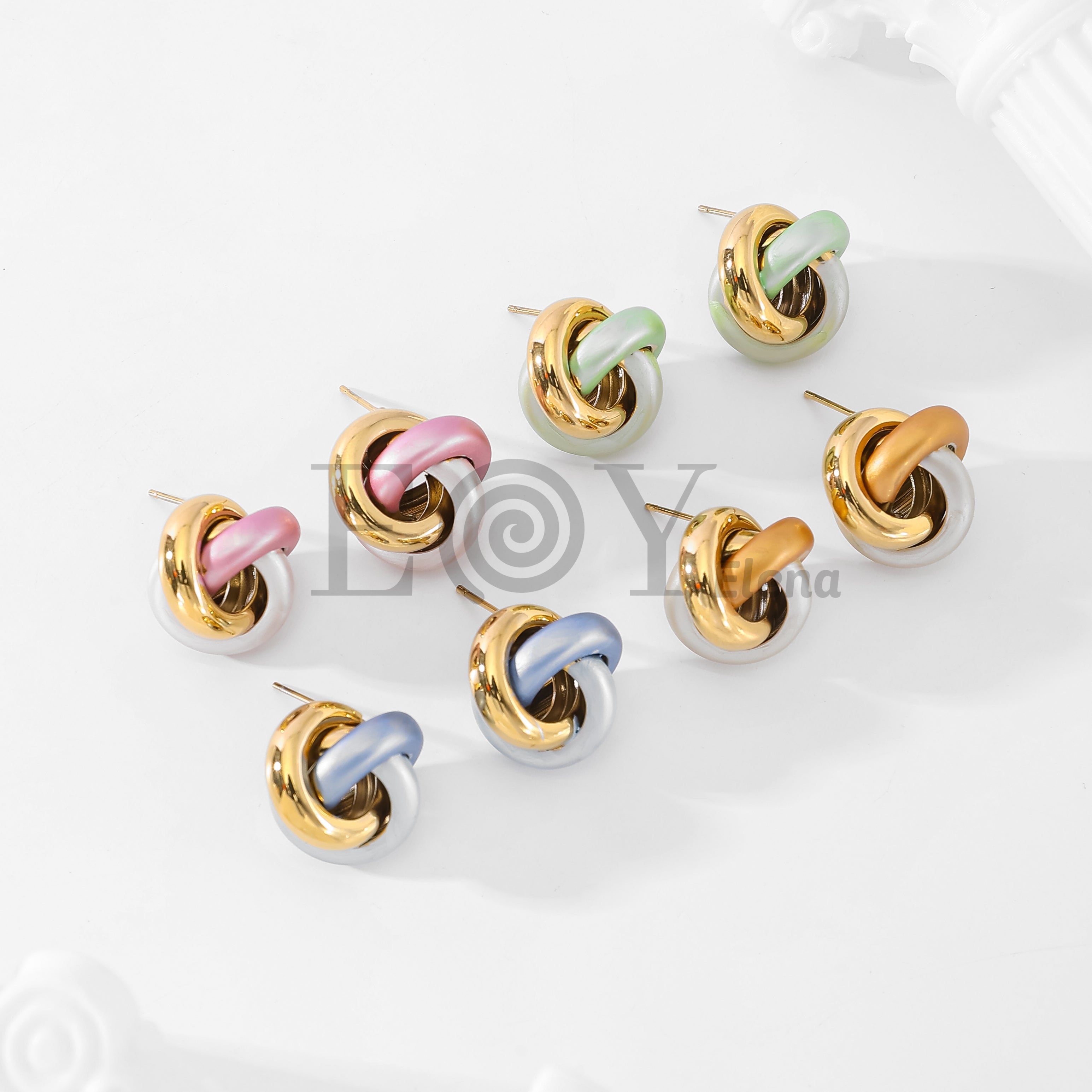 Pendientes de nudo color