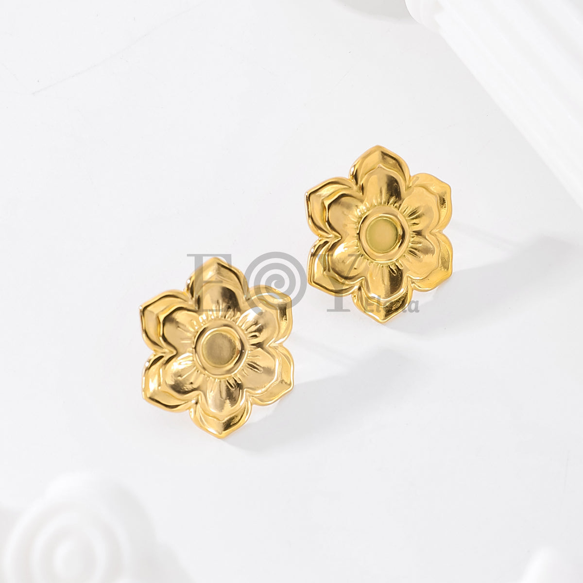 Pendientes flor color
