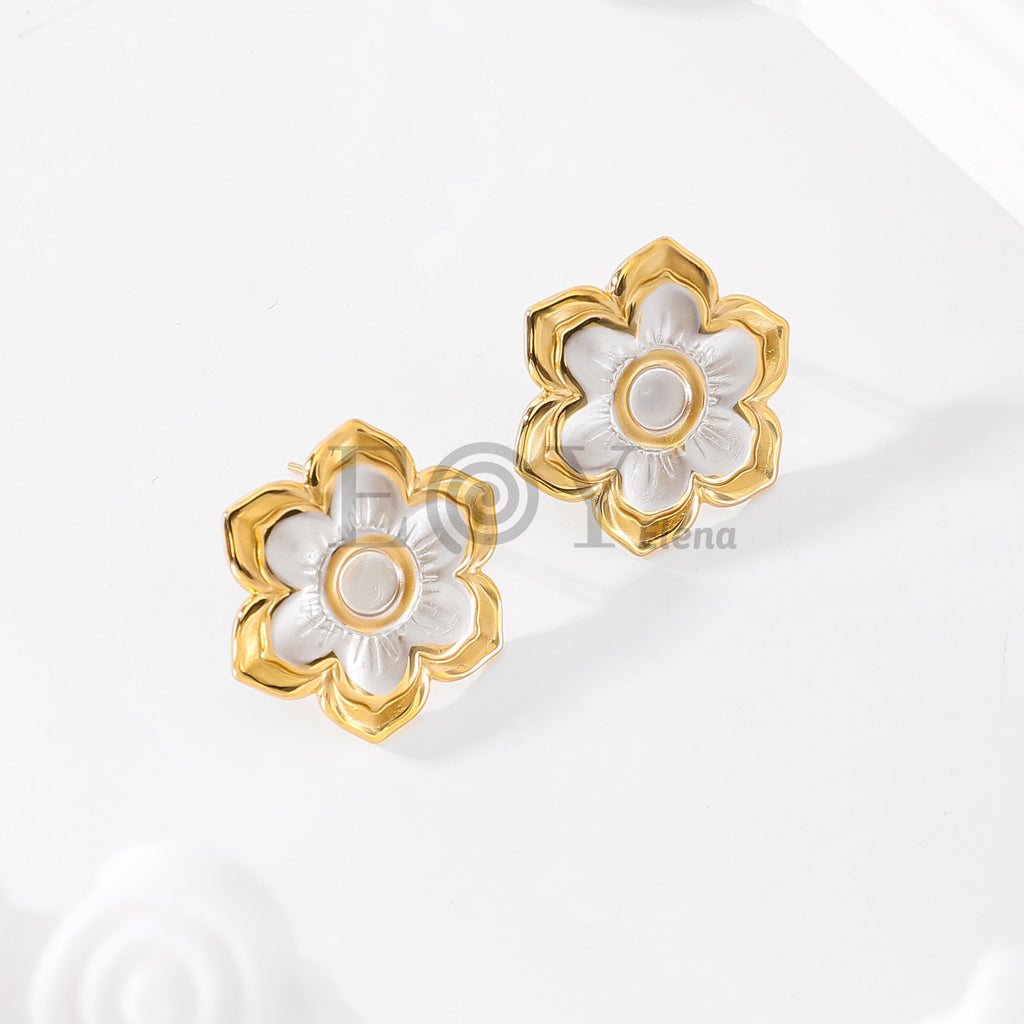 Pendientes flor color