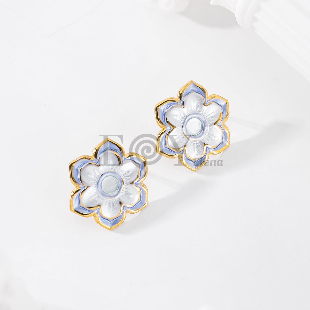 Pendientes flor color