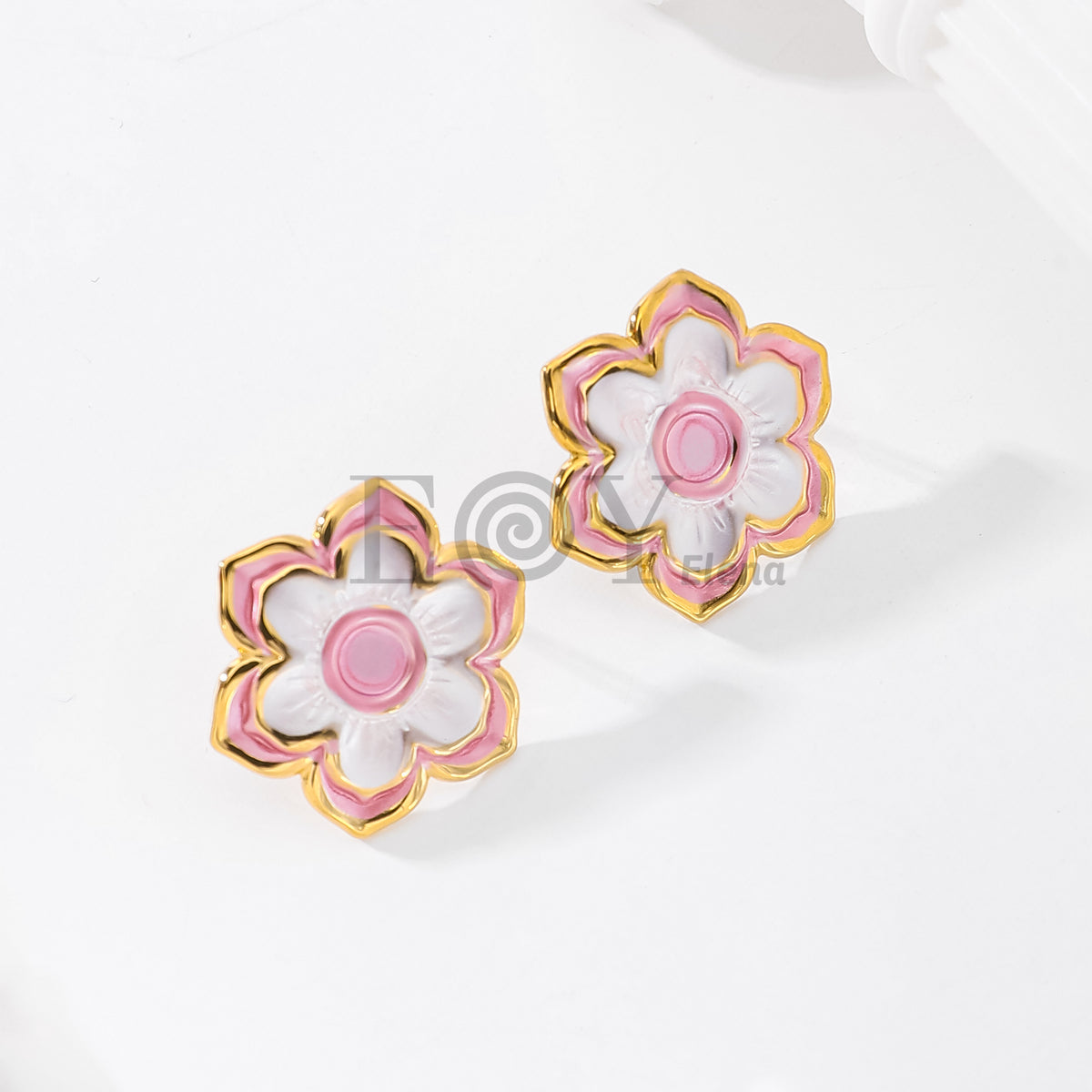 Pendientes flor color