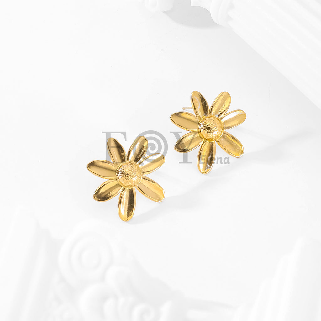 Pendientes flor color