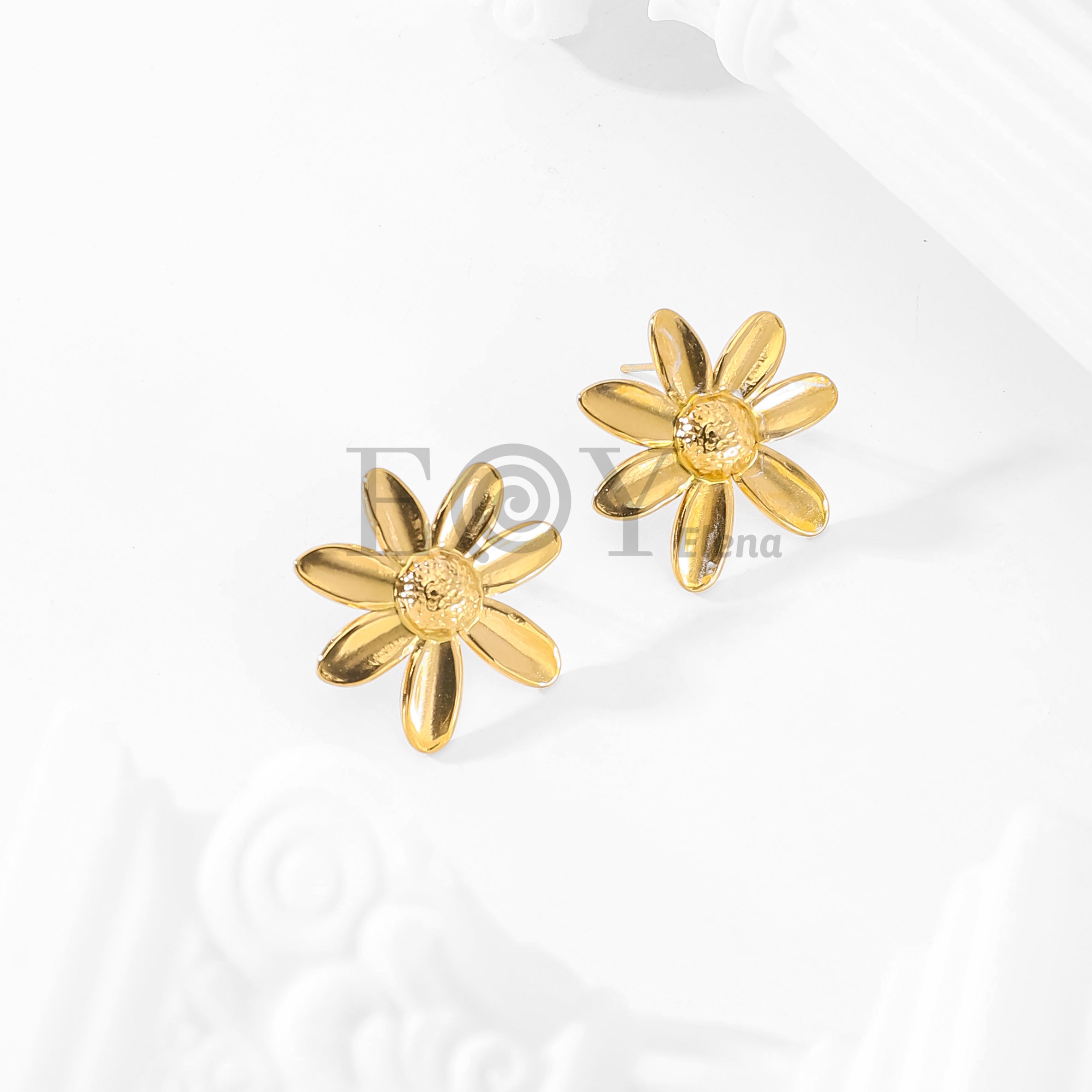 Pendientes flor color