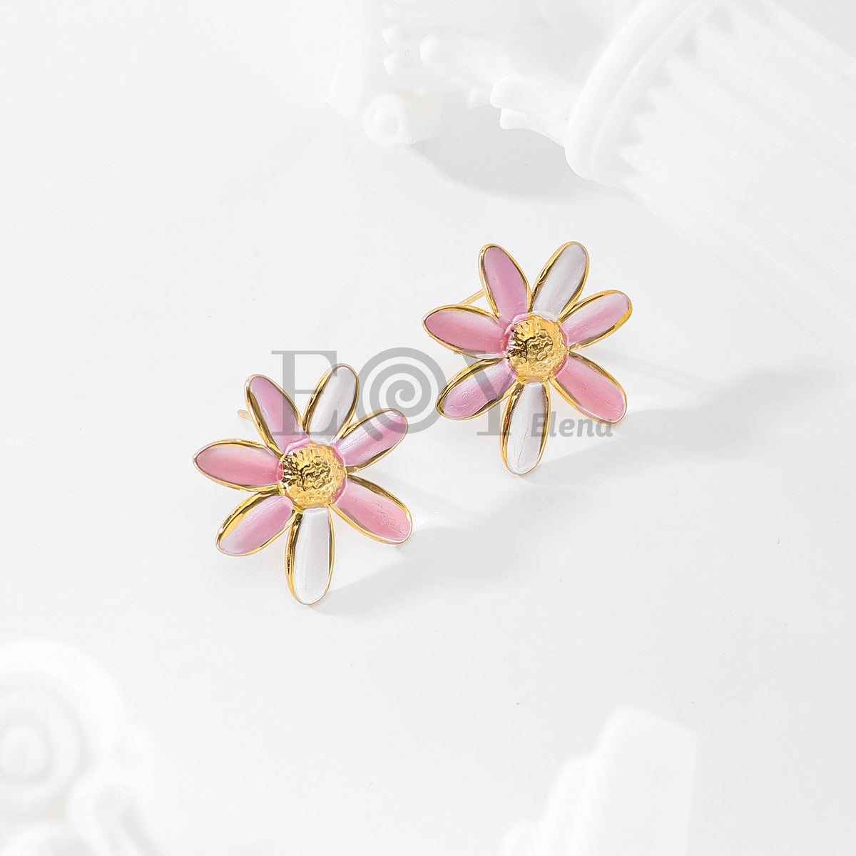 Pendientes flor color