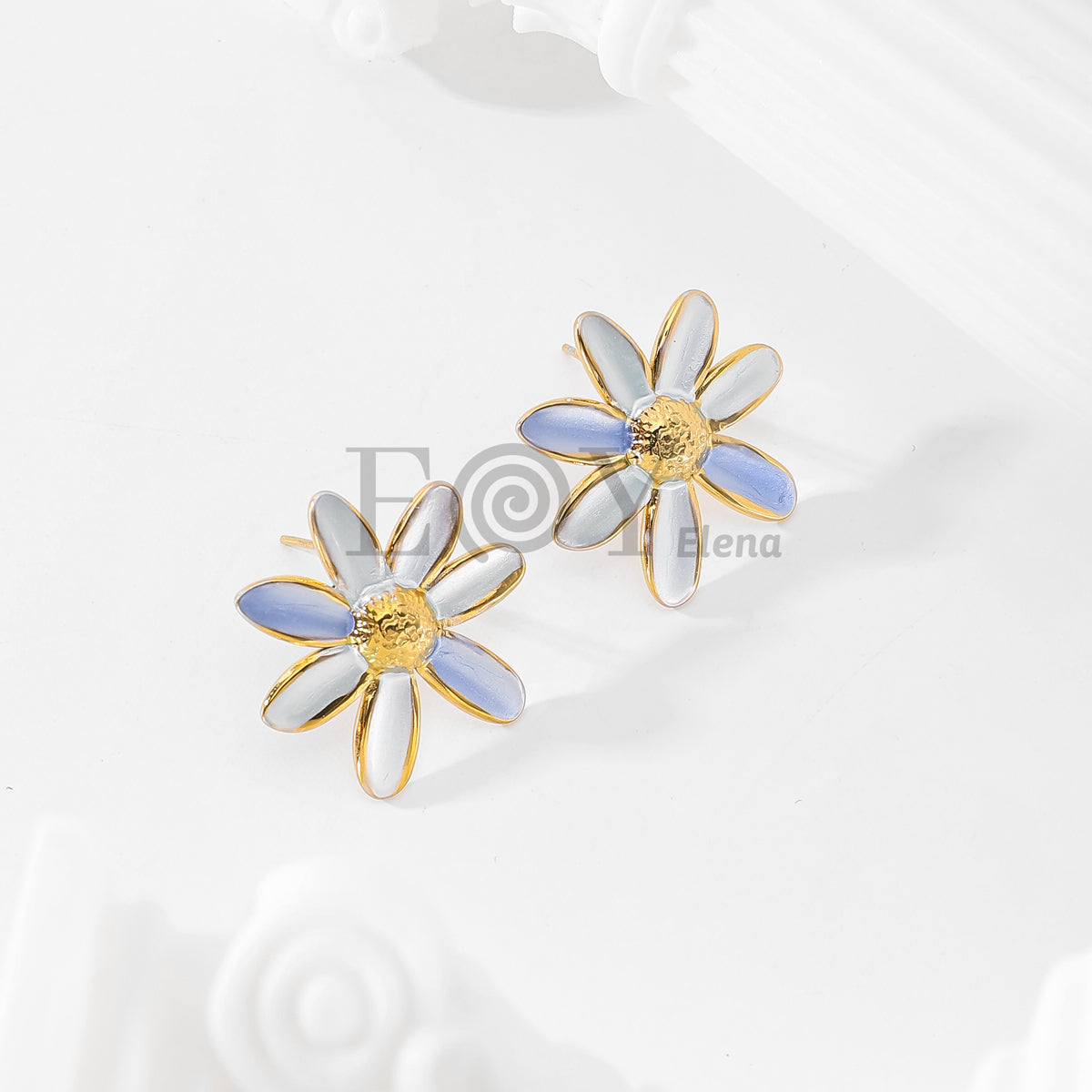 Pendientes flor color
