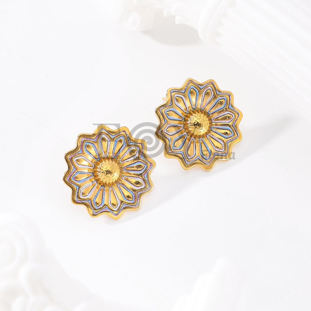 Pendientes flor color