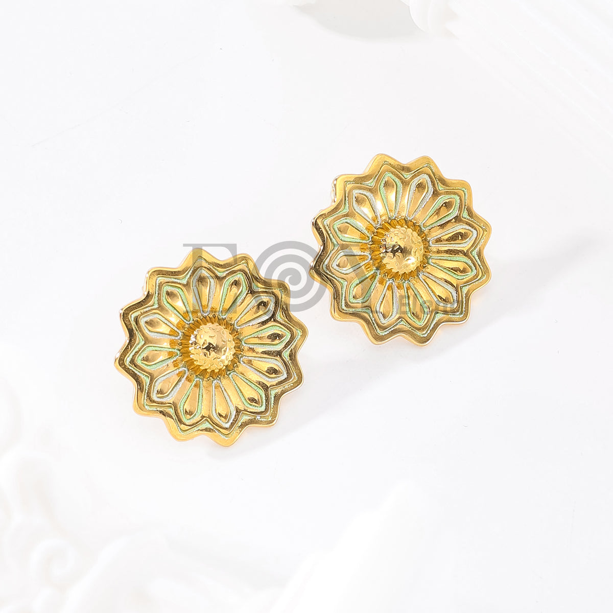 Pendientes flor color
