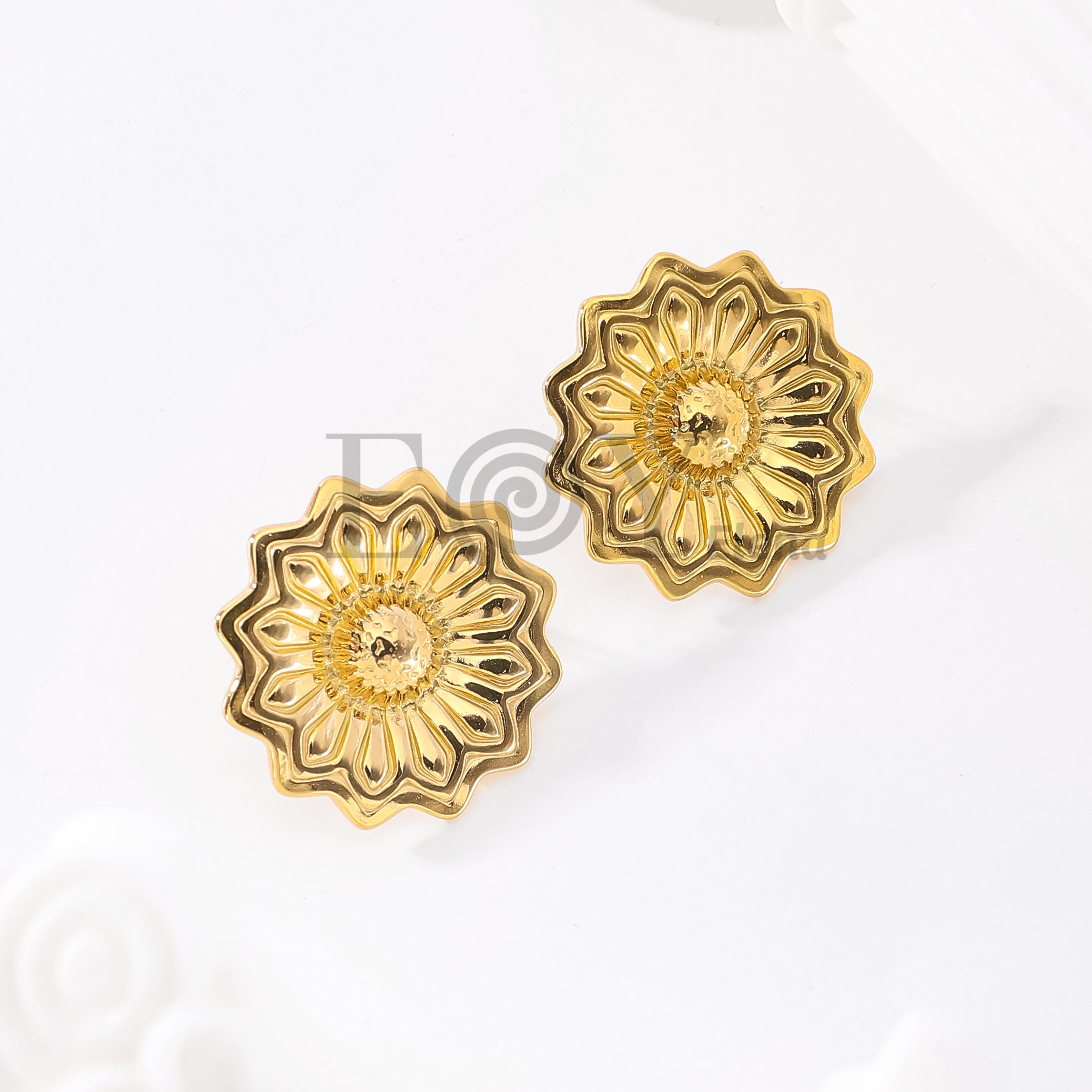 Pendientes flor color