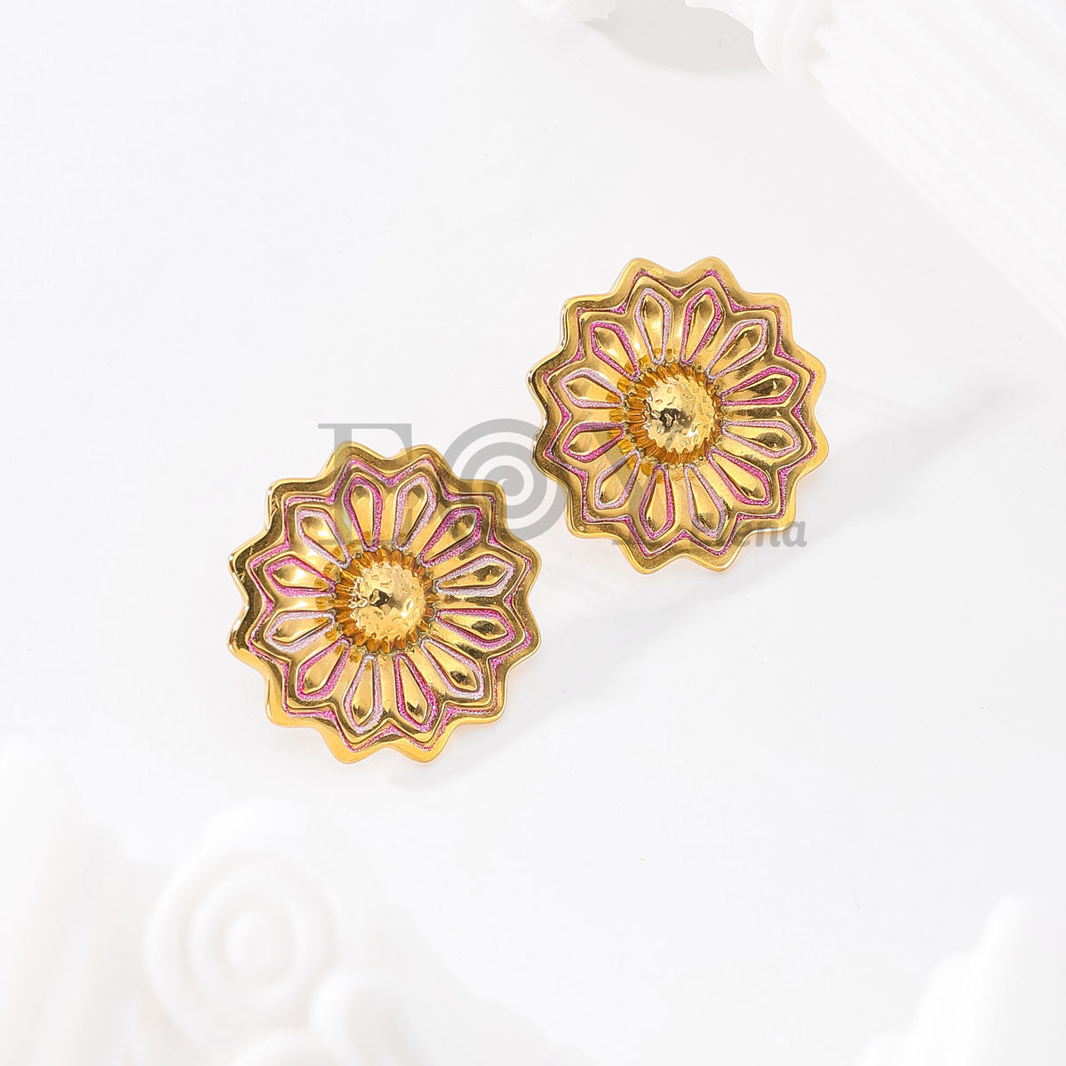 Pendientes flor color