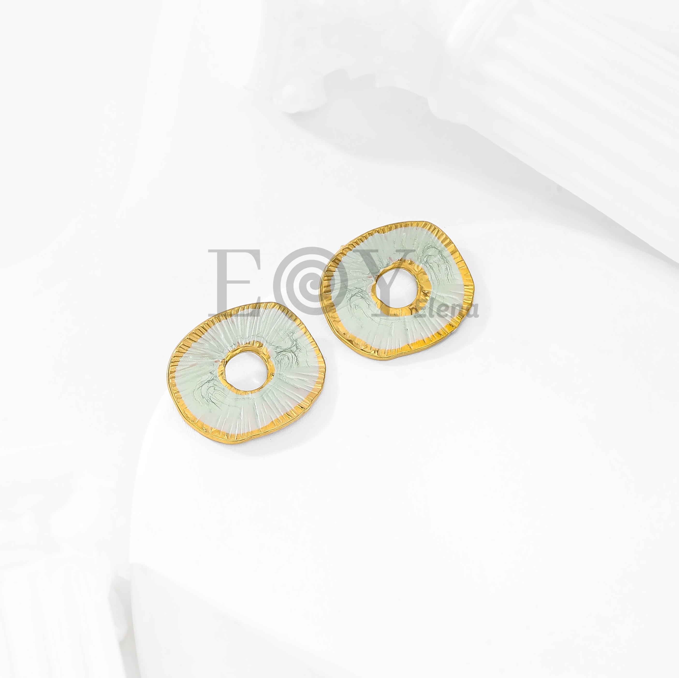 Pendientes Disco Texturizado Pastel