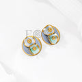 Pendientes Círculo Abstracto Multicolor