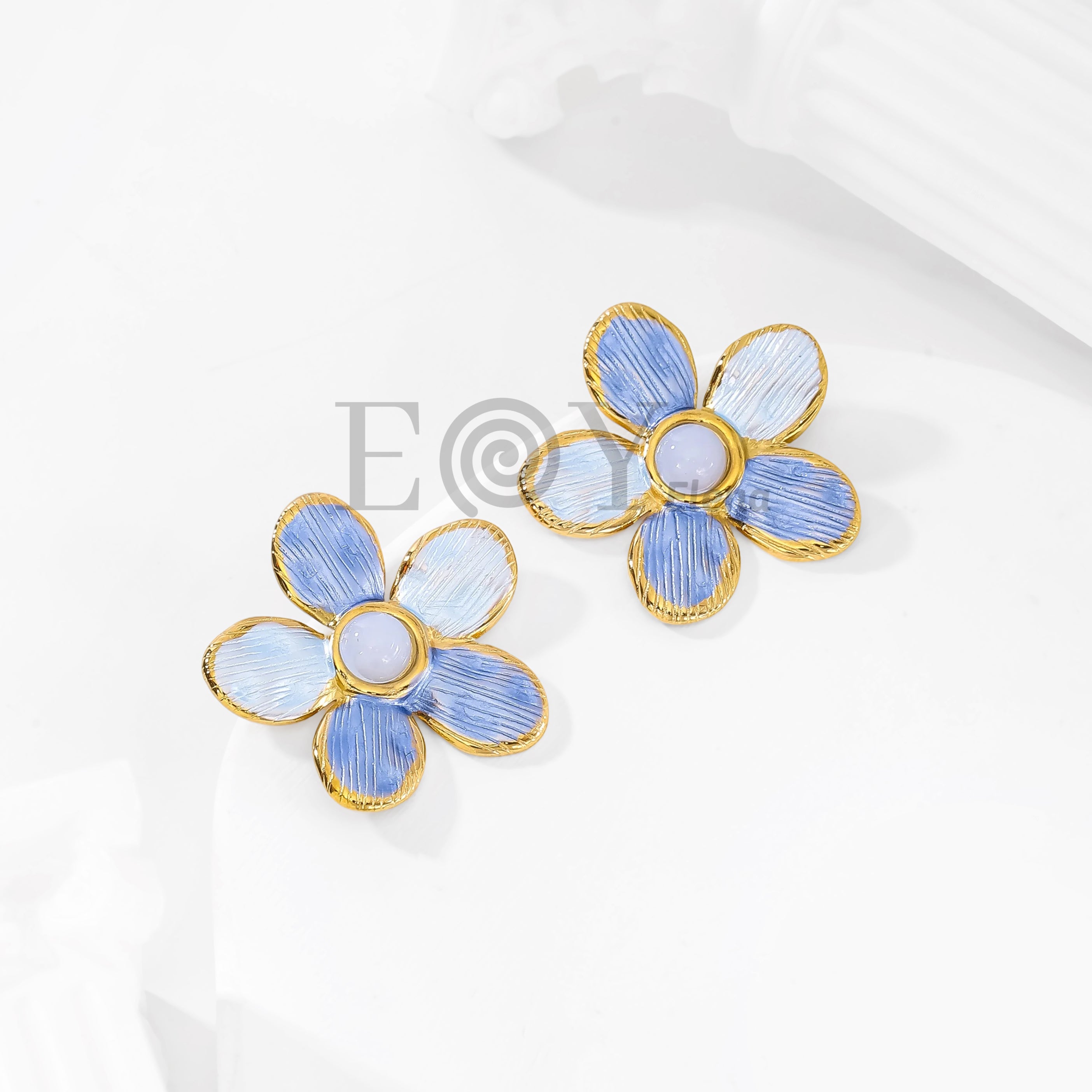 Pendientes Flor Vintage Bicolor