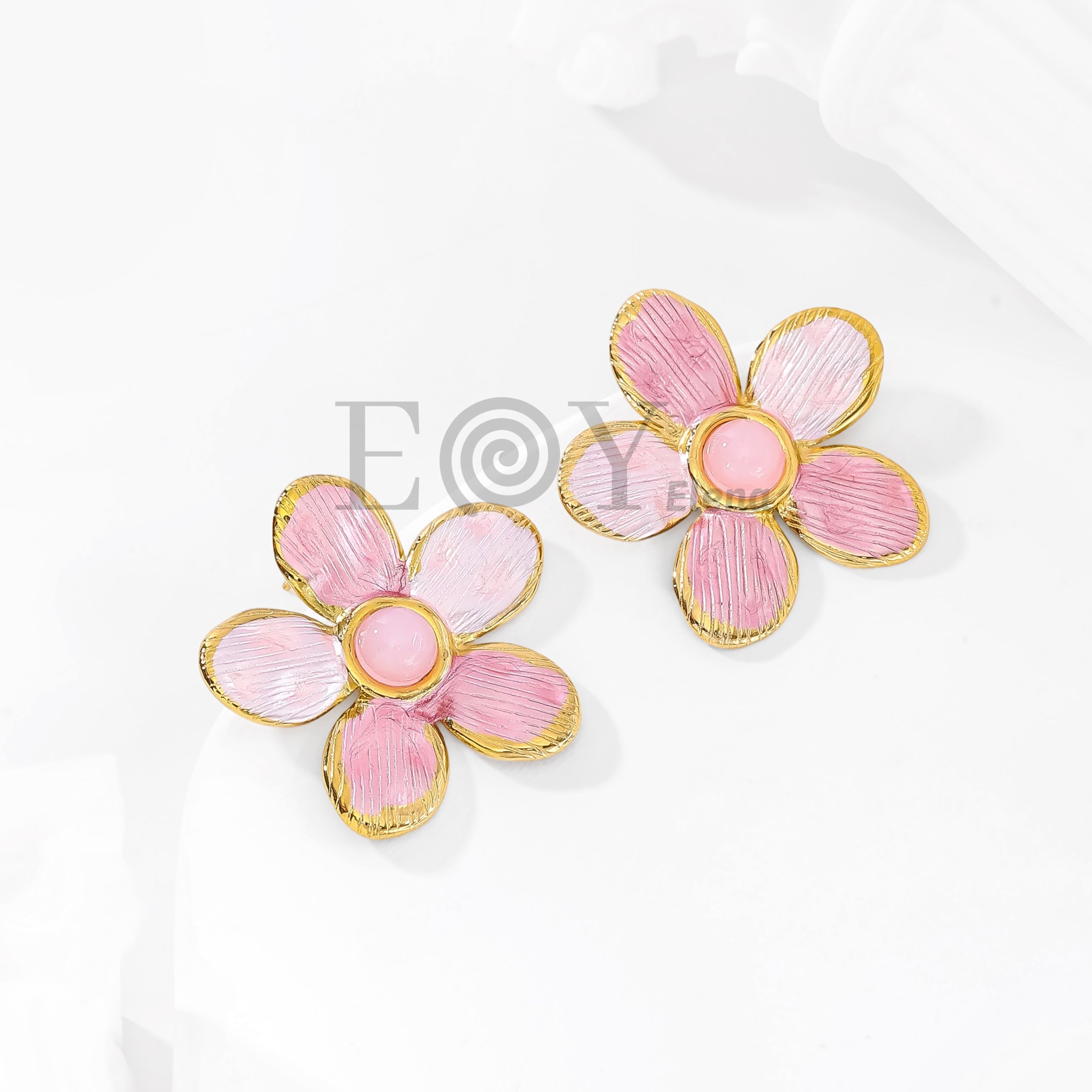 Pendientes Flor Vintage Bicolor