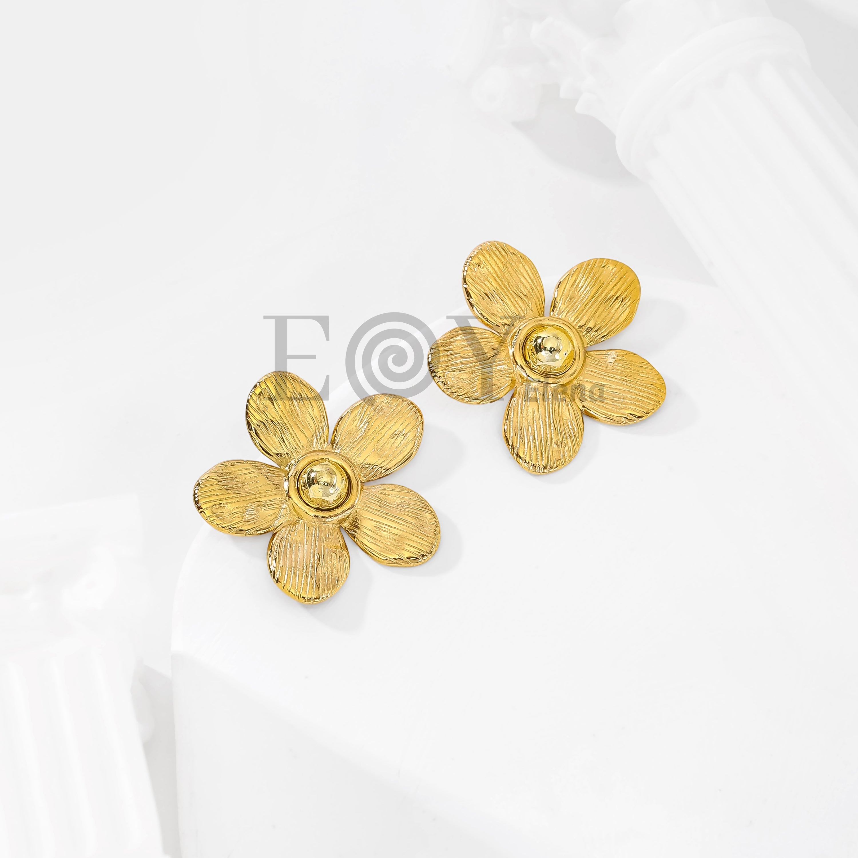 Pendientes Flor Vintage Bicolor