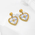 Pendientes corazón bicolor