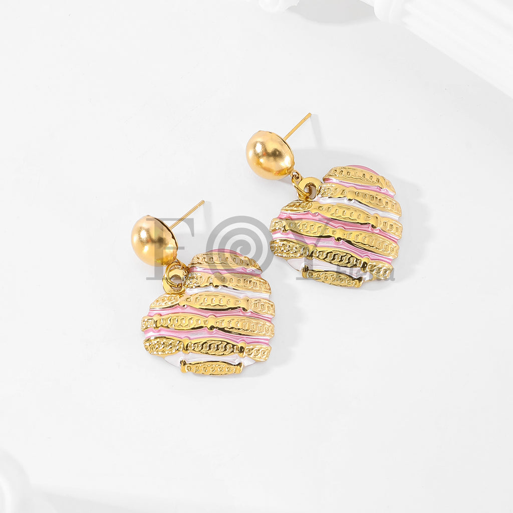 Pendientes corazón color