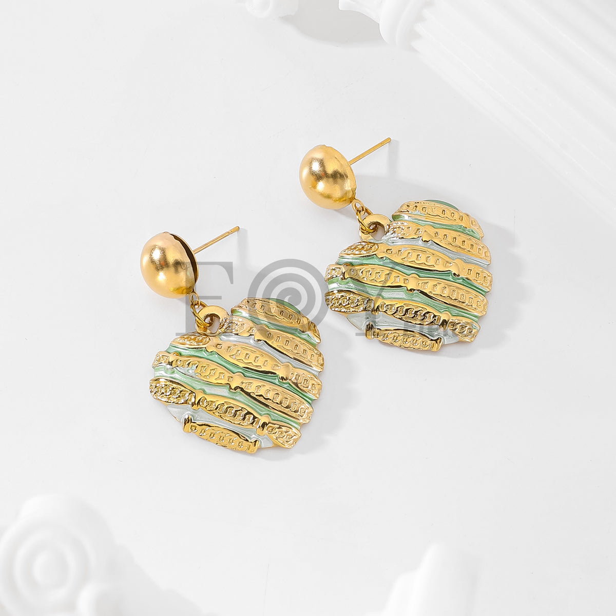 Pendientes corazón color