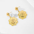 Pendientes flor color