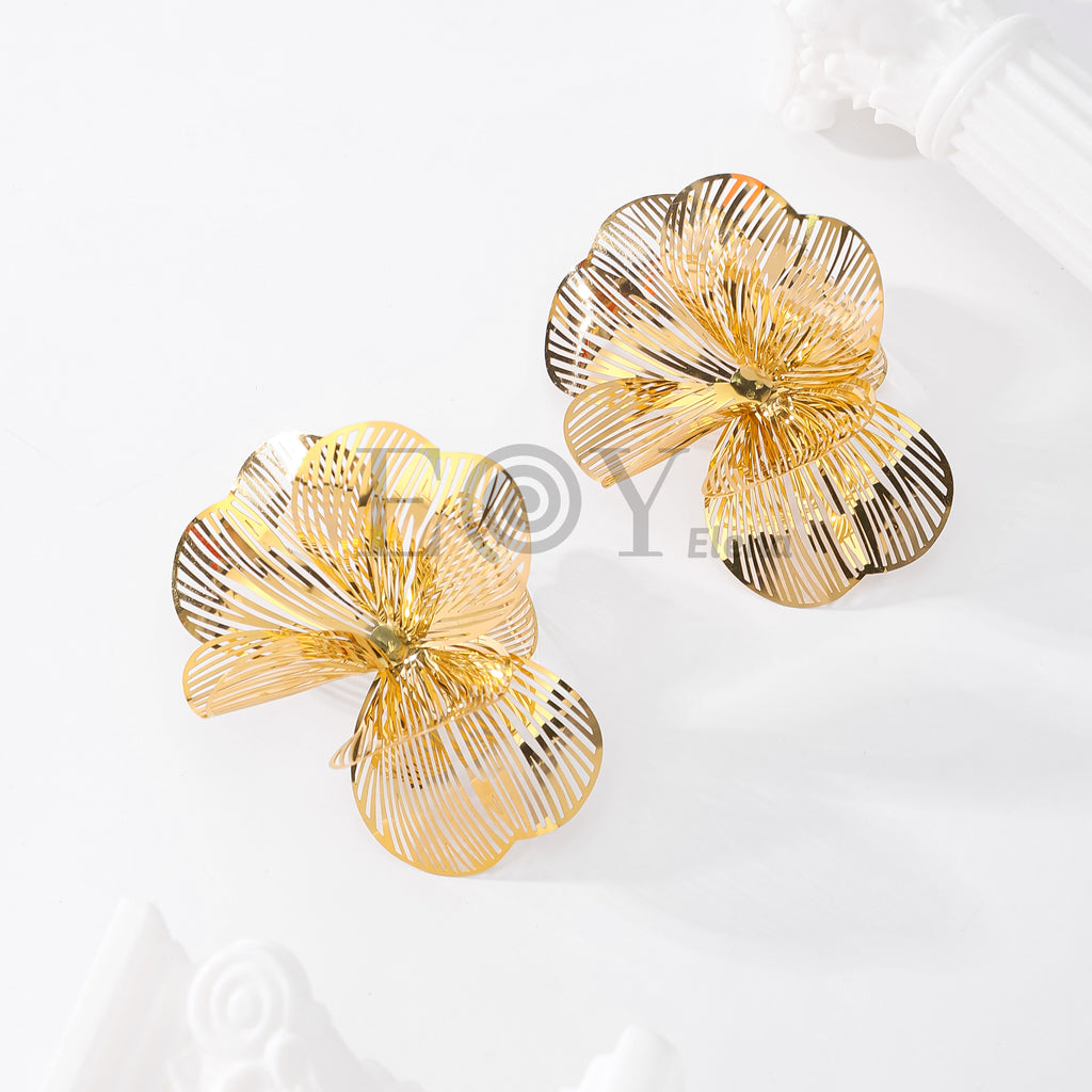Pendientes flor acero