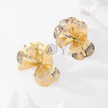 Pendientes flor acero