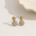 Pendientes chapa círculo con circonitas