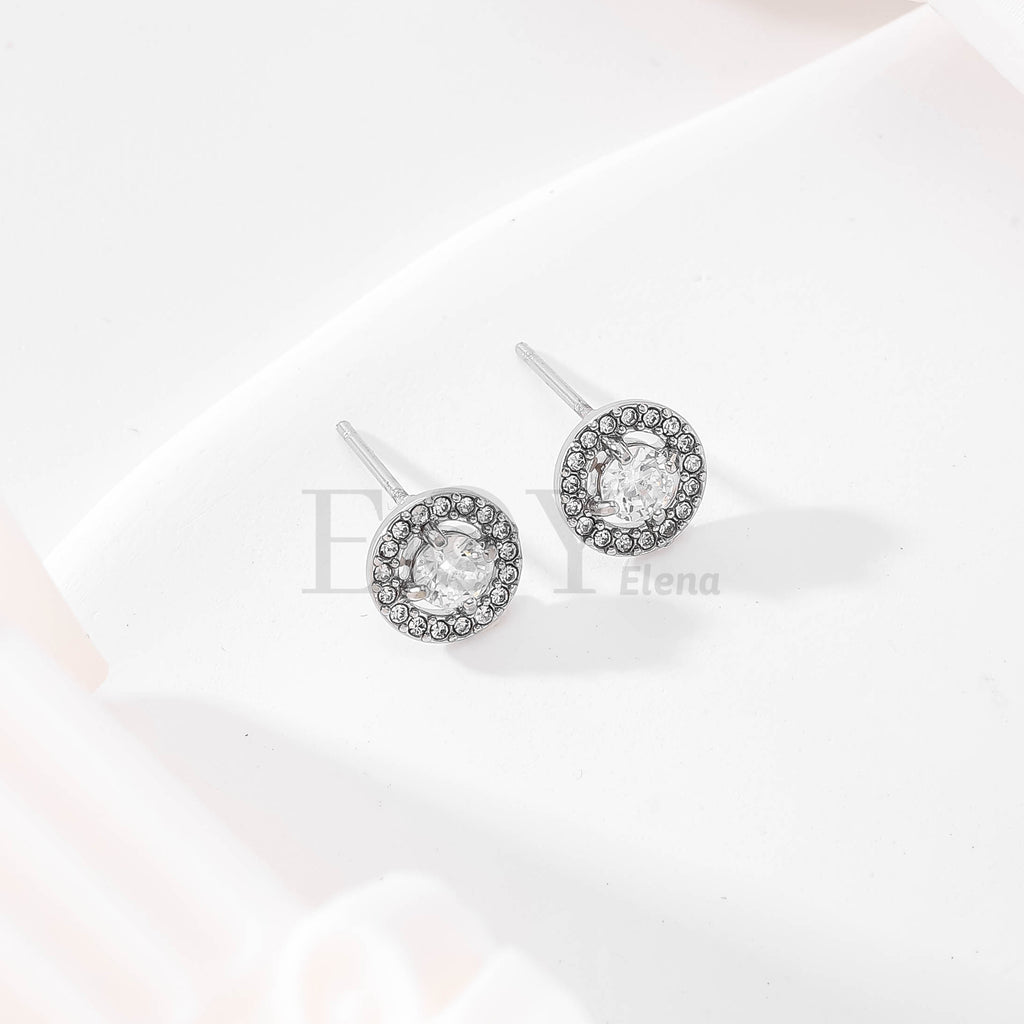 Pendientes redondos con circonitas