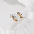 Pendientes trepadores con circonitas