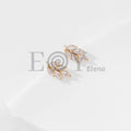 Pendiente hoja de cristal