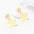 Pendientes doble estrella